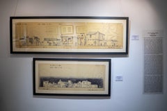 "Don Quijote Village Main Street" 14" x 58" pouces (1957) de Salah Abdel Kerim