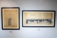 "Prospectus du village de Don Quijote II" 16" x 38" pouces (1957) par Salah Abdel Kerim