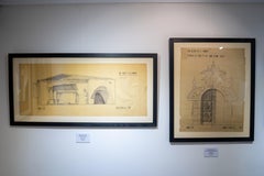 "La chambre de Don Quijote" 15" x 36.6" pouces (1957) par Salah Abdel Kerim