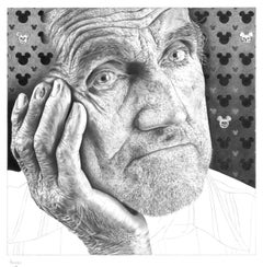 "Contemplation" (FRAMED) Pencil Drawing 21" x 20.5" inch by Antonio Pelayo