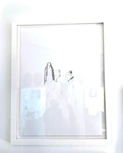 "Ohne Titel 1" (GERÄUMT) Bleistiftzeichnung 24" x 18" Zoll von Antonio Pelayo