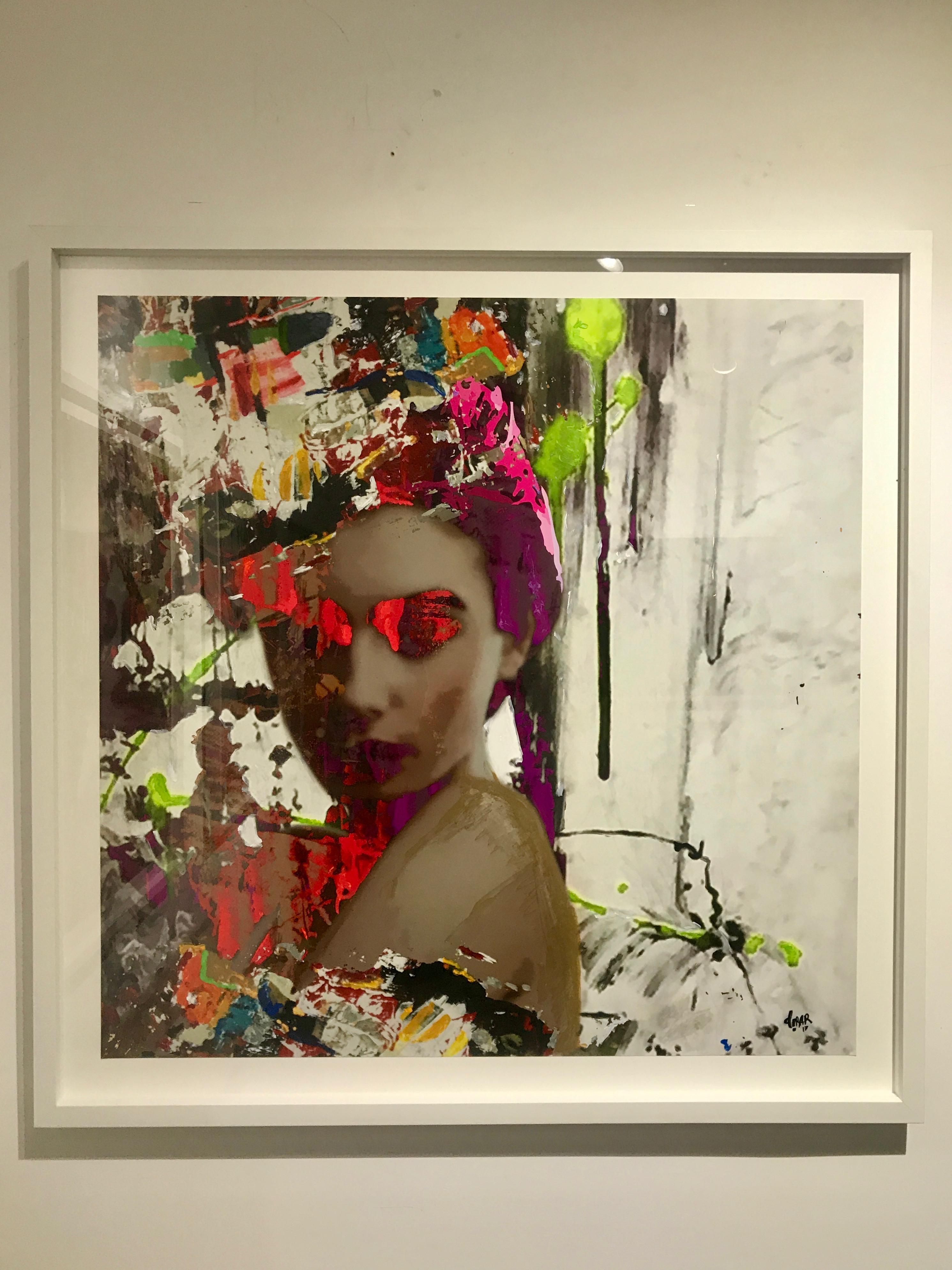 Hand Painted Limited Edition C Print.
1/7
Numbered and signed by the Artist
Work sold with a certificate of authenticity
Comes in a white wooden frame and plexiglass 

Hossam Dirar is an Egyptian contemporary artist based in Barcelona, Spain. 
He