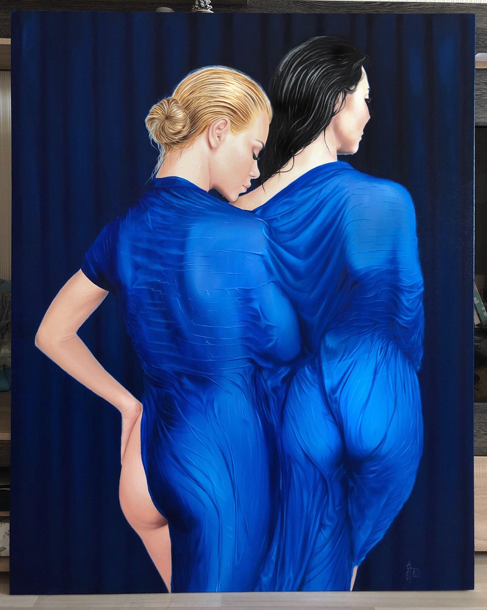 „Backstage“:: Ölgemälde:: 59x47 Zoll:: von Dmitriy Krestniy 1