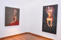 "Nefertiti 3" oil painting by Hossam Dirar