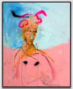 "VICES AND GLORY" mixed media painting by Emanuele Tozzoli