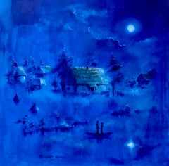 Dmitriy Krestniy "Ukrainian night" oil on canvas