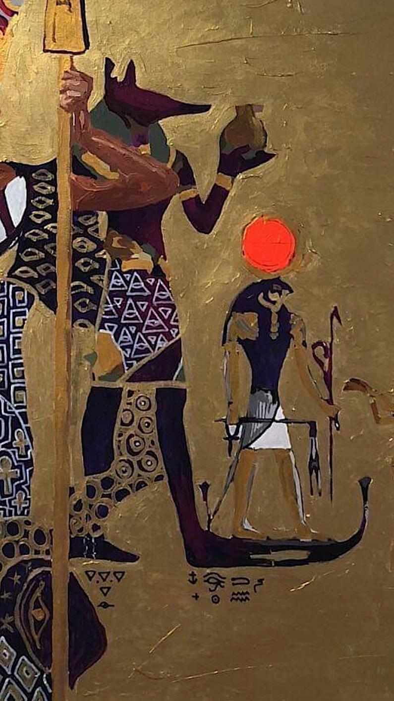 Hossam Dirar „Die goldene Welt“:: Gemälde in Acryl auf Leinwand 3