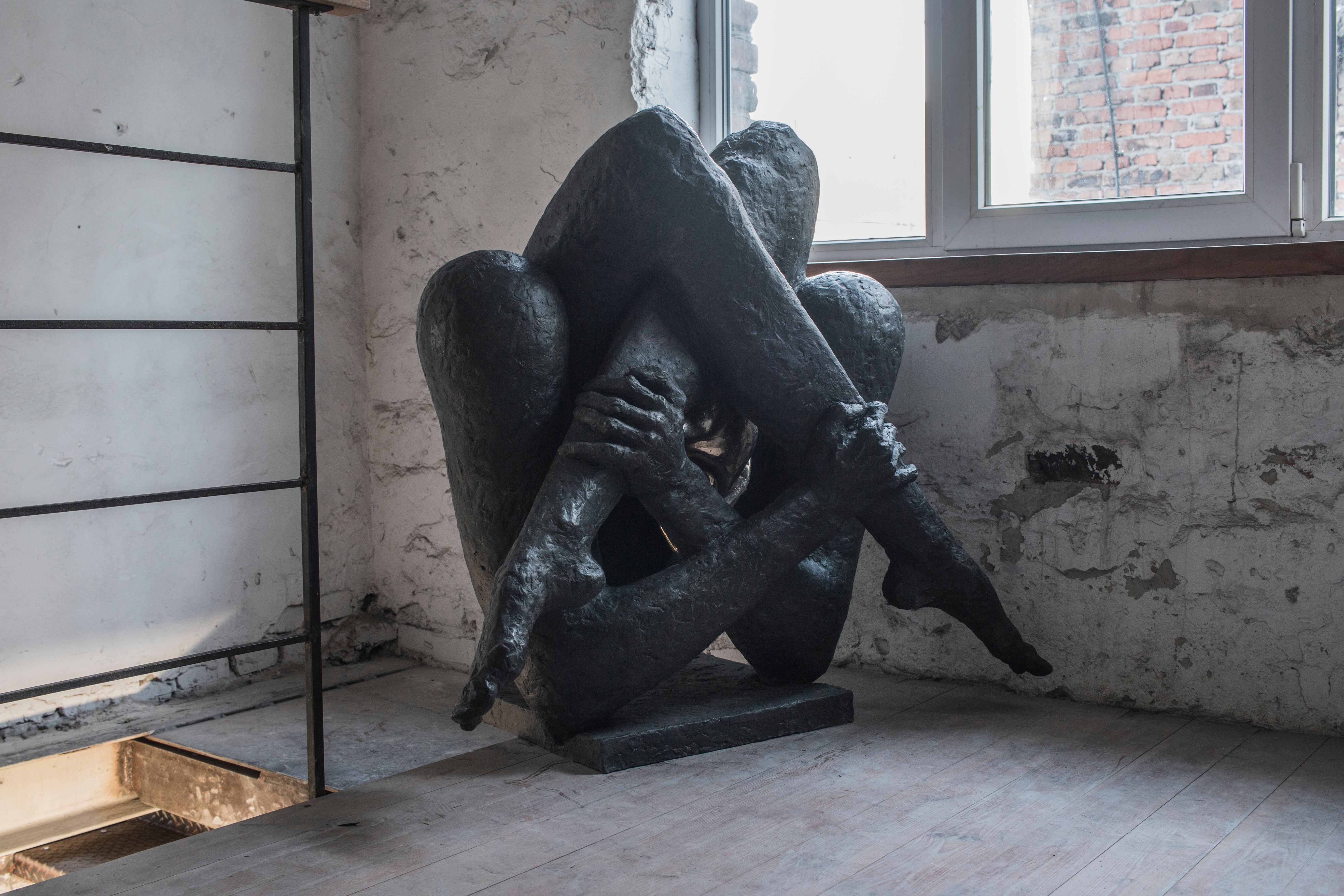 №1 Aluminum and Brass sculpture Edition of 3 by Sergii Shaulis 1