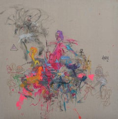 "Untitled I" acrylic on linen painting by Hossam Dirar