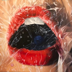 „Exhale“, Ölgemälde 39x39 Zoll von Dmitriy Krestniy 