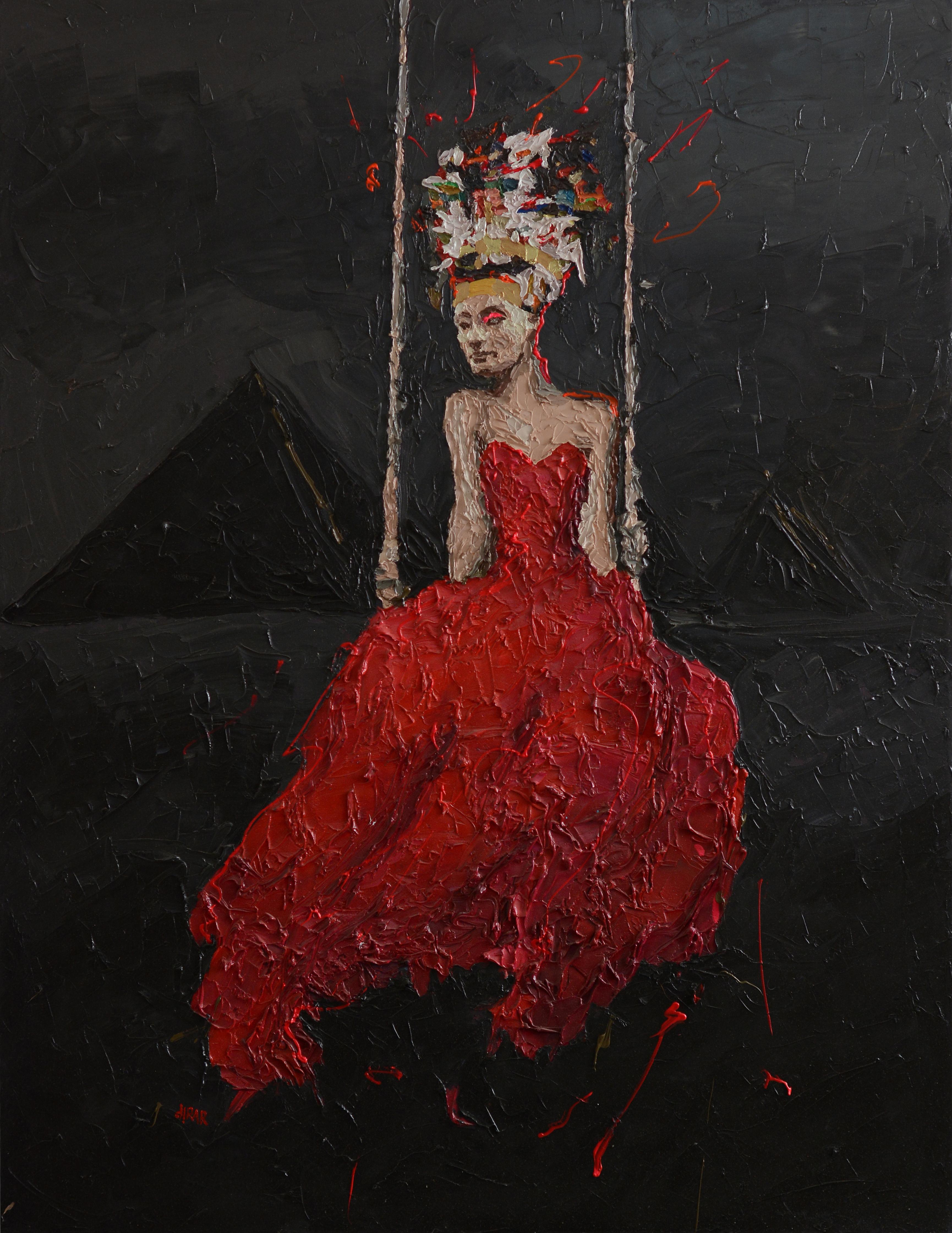 "Nofretete 3"  ölgemälde von Hossam Dirar 
aus der Nofretete-Serie, 2018 
Öl auf Leinwand 
51" x 39" Zoll
130 x 100 cm


* * * NOFRETETE * * * 
"Nofretete" ist eine große Einzelausstellung von Hossam Dirar, einem der angesehensten figurativen Maler