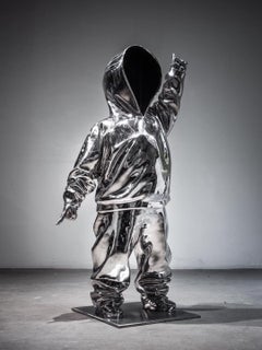 "Tiandi" Stainless Steel Sculpture 79" x 38.5" x 30" in Ed. of 6 by Huang Yulong