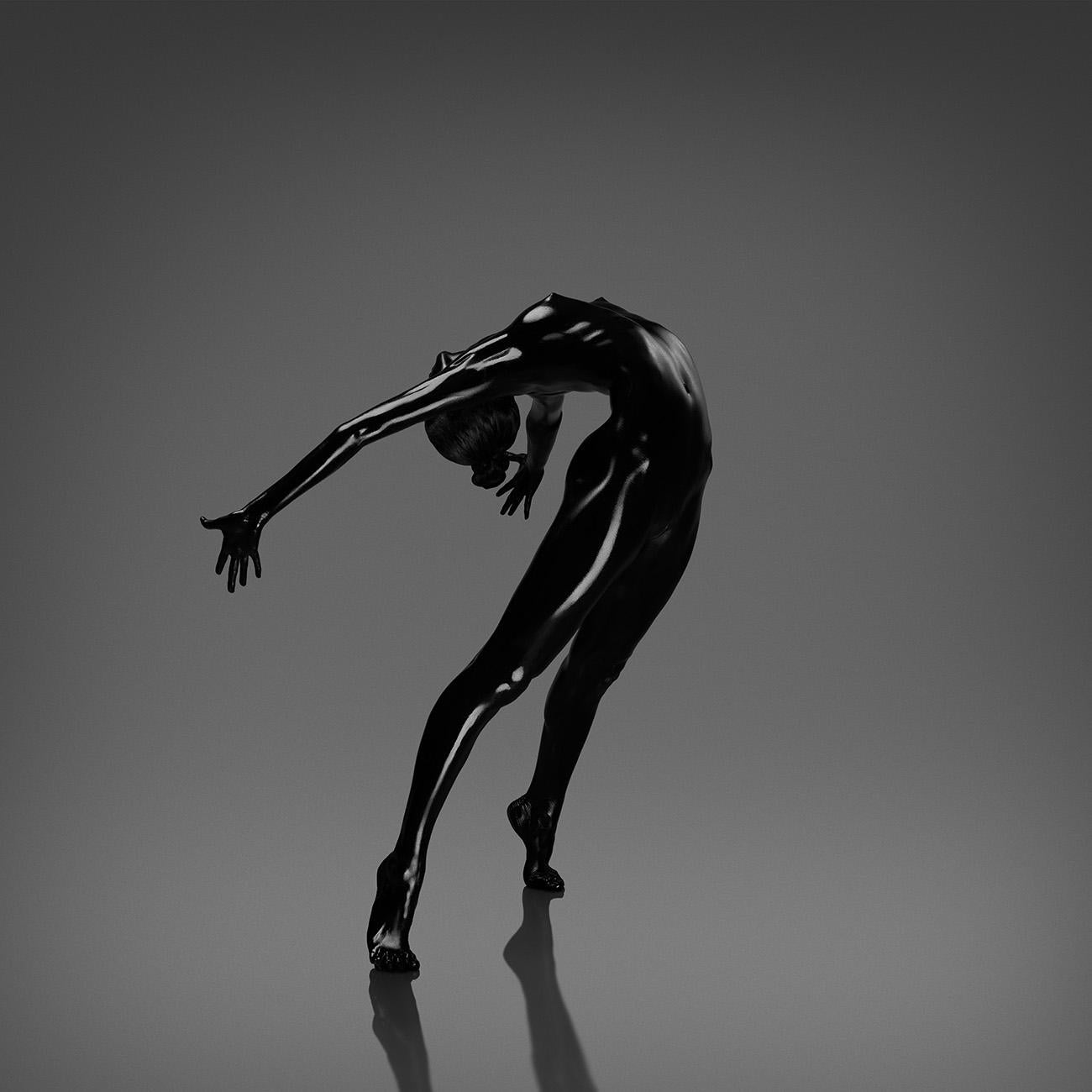 No title (No 5) Photography Edition 1/25 32x32 inch by Yevgeniy Repiashenko

Year photo was taken: 2016

This picture is a part of Spirit series.
The picture shows the frozen movement of the dancer. 
Black body make-up is put on the dancer's