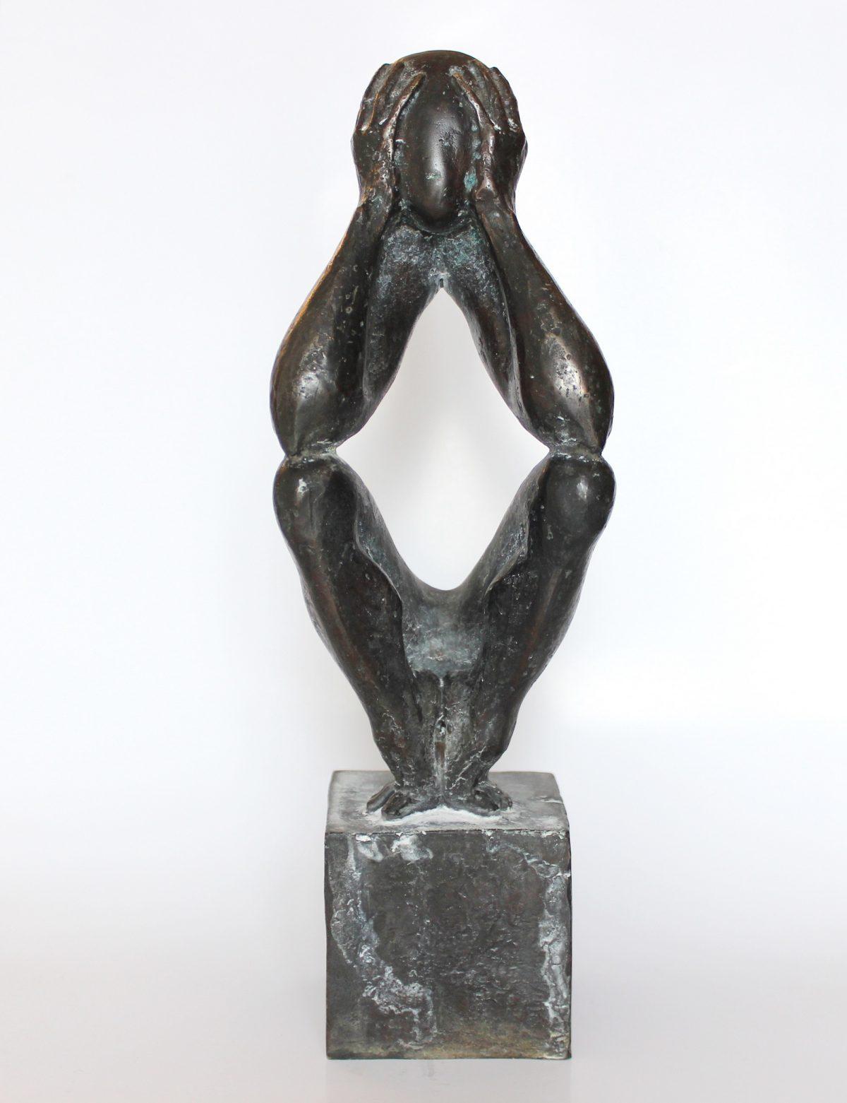 „Der Mann ohne Stange B“ Bronzeskulptur von Sergii Shaulis im Angebot 1