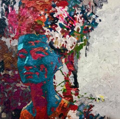 "Golden Queen Nr. 12" Oil painting by Hossam Dirar