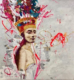 "Golden Queen Nr. 11" Oil painting by Hossam Dirar