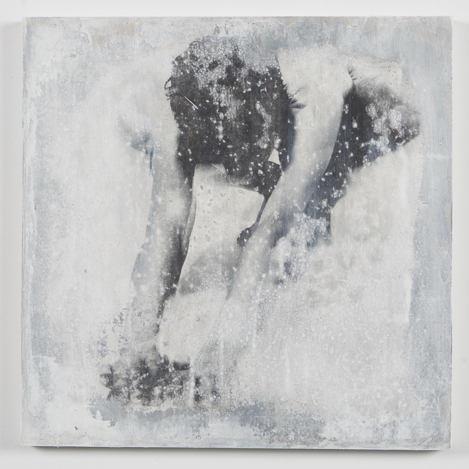 “Untitled: Movement 1” by Ben Cope
2019
Photo on deconstructed paper on wood panel with oils and paint pigments 
24” X 24” inch

Ben Cope is a Georgia native graduating from Columbus State University with a BFA in ceramic sculpture and photography.
