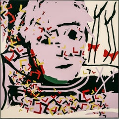 ""Warhol" Peinture acrylique sur toile 36"" x 36 pouces par Ty Joseph