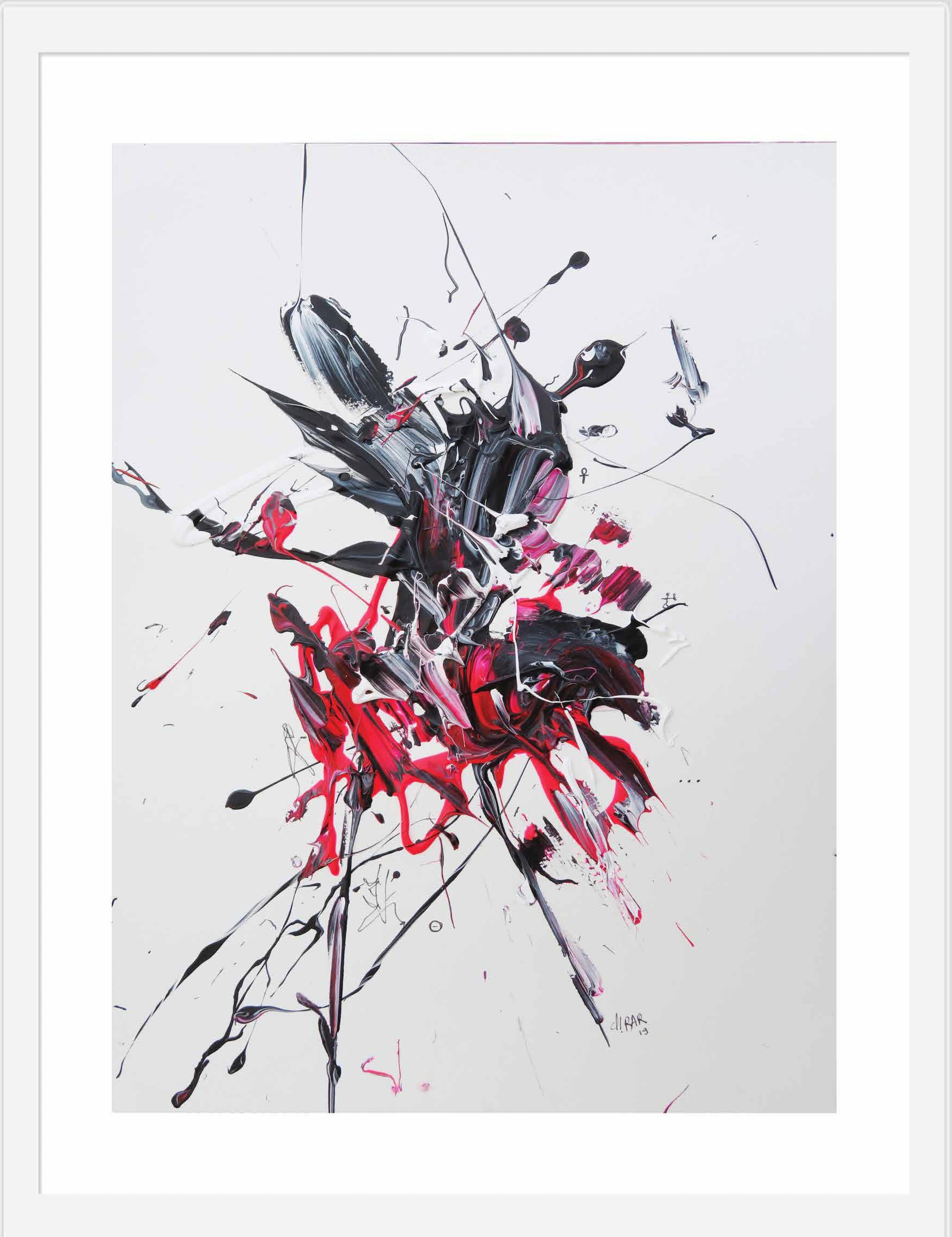 „AB: Untitled 1“ Acrylgemälde 16,5'x12' Zoll von Hossam Dirar  1