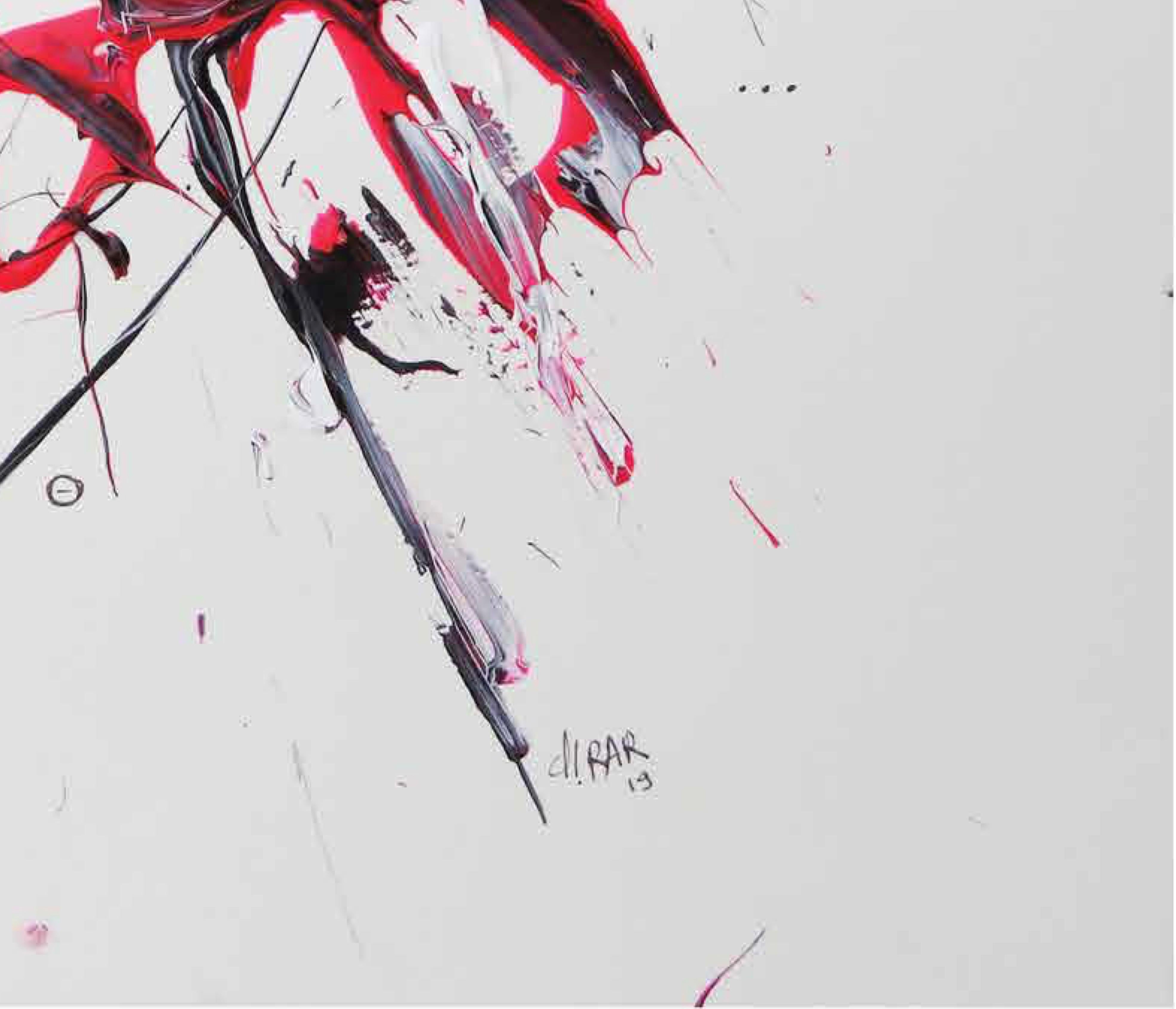 „AB: Untitled 1“ Acrylgemälde 16,5'x12' Zoll von Hossam Dirar  2