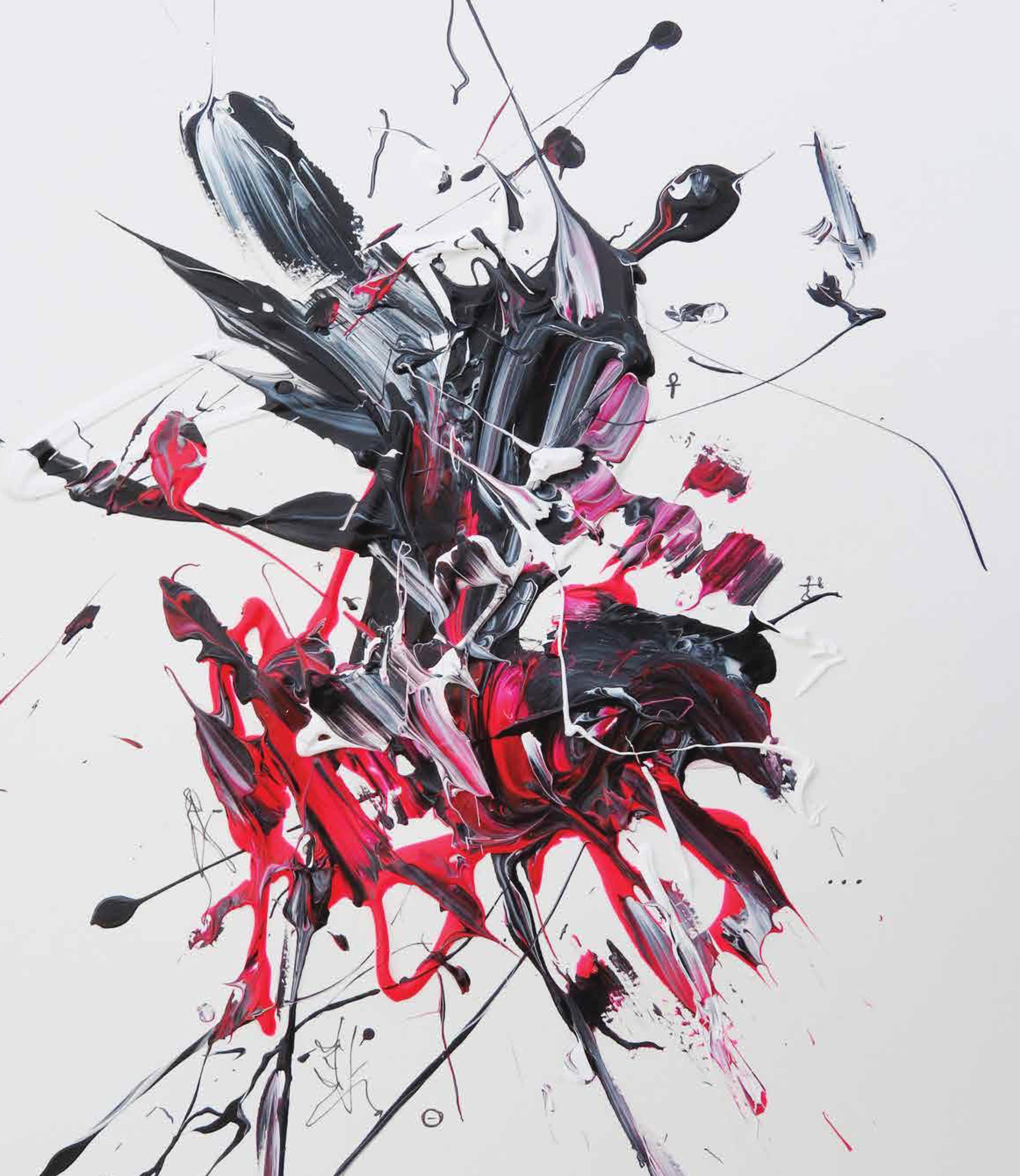 „AB: Untitled 1“ Acrylgemälde 16,5'x12' Zoll von Hossam Dirar  3