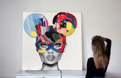 Quadro BLOSSOM MICKEY MOUSE 47'x47' pollici di Edyta Grzyb