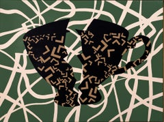 „Teacup“ Acryl auf Leinwand Gemälde 36" x 48" Zoll von Ty Joseph