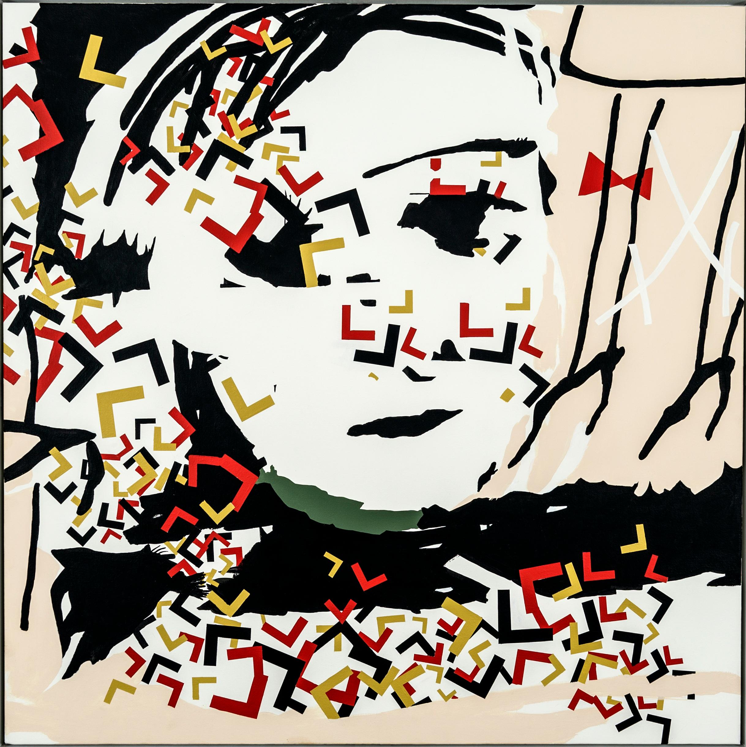 "Autorretrato" Cuadro abstracto 36" x 36" pulgadas by Ty Joseph