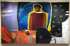 "Moses" Figurative Oil Painting 51" x 83" inch by Ashraf Zamzami