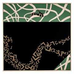 "Pateando tacones en un contenedor" Pintura 36" x 36" pulgadas de Ty Joseph