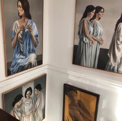 "Sisterhood II" Figurative Oil Painting 43 "x 39" inch by Yousra Hafad