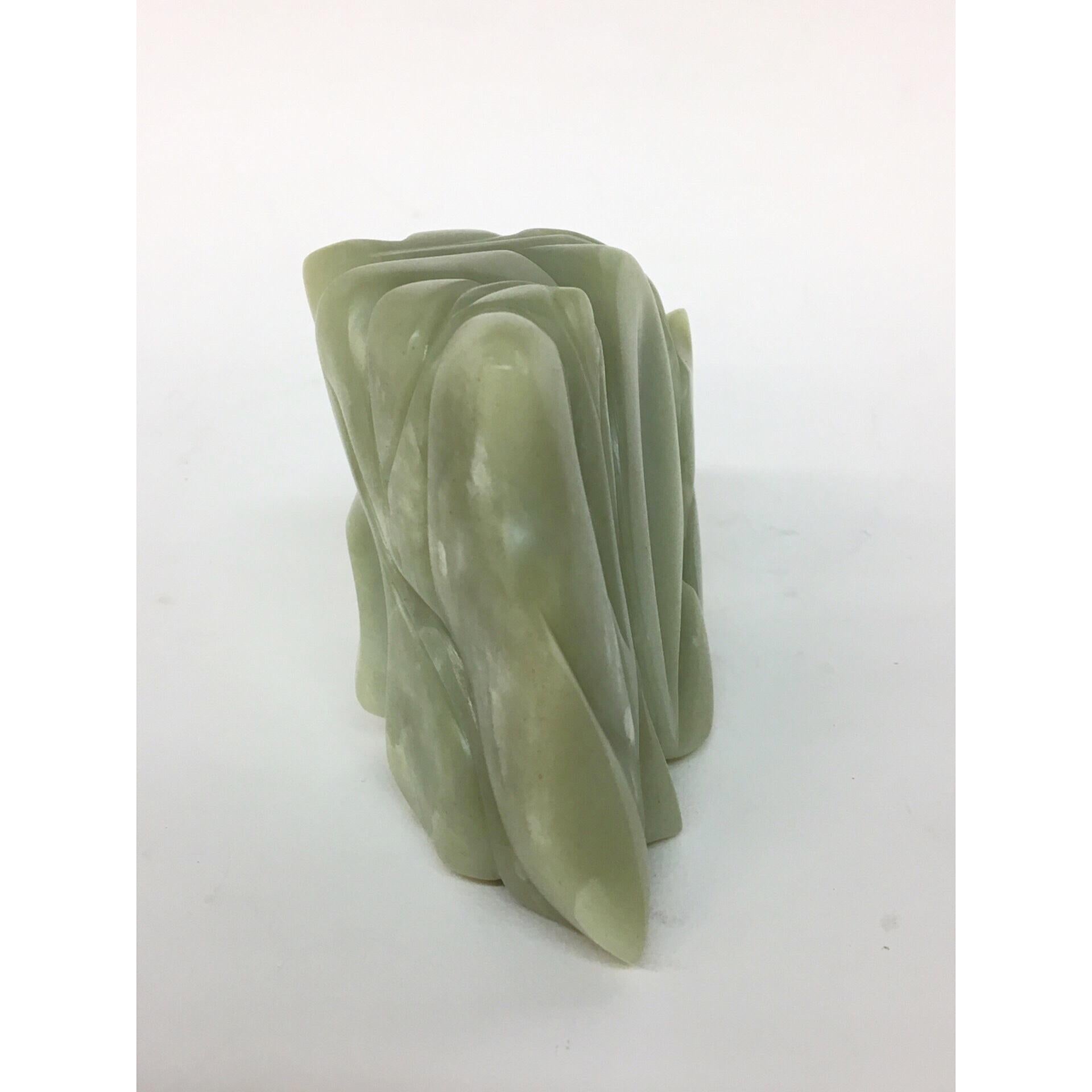 TANGLE Soapstone Sculpture 6 1/2 × 4 × 3 inch by Melanie Newcombe

Hand carved alabaster stone with or without the wooden base
The alabaster stone is reversible 

2018

* * * Melanie Newcombe * * *
Melanie Newcombe is an American sculptor who lives
