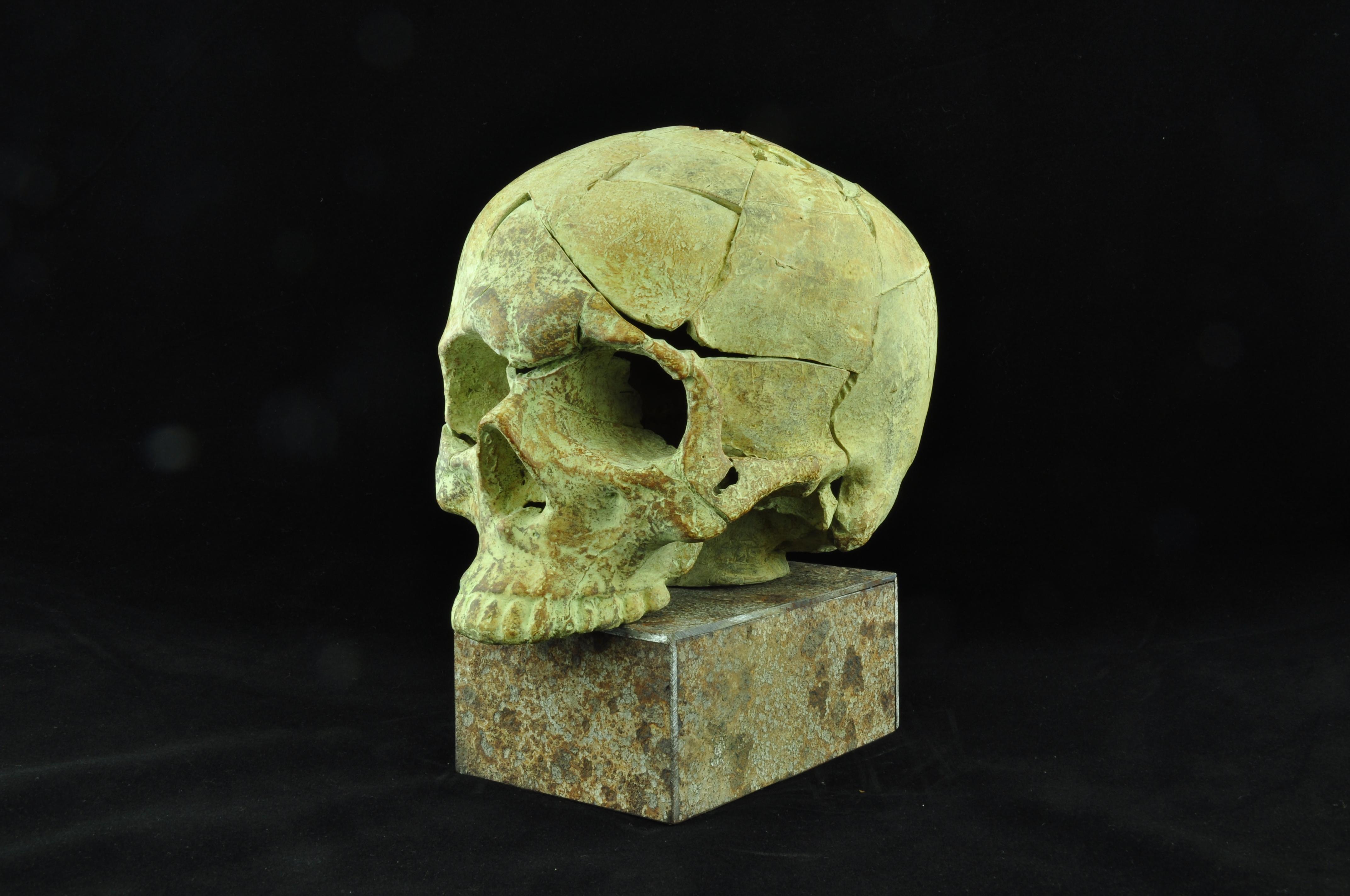 "The known unknown Nr. 4" Bronze and Steel Sculpture 1/1 by Sergii Shaulis

11.61" x 5.5" x 9.8'' inch 
Weight: 13 lbs

The known unknown series 
The project is dedicated to the horrible events that took place on the territory of Ukraine, to the