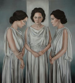 "Last Night" Oil Painting 43"x39" inch by Yousra Hafad					