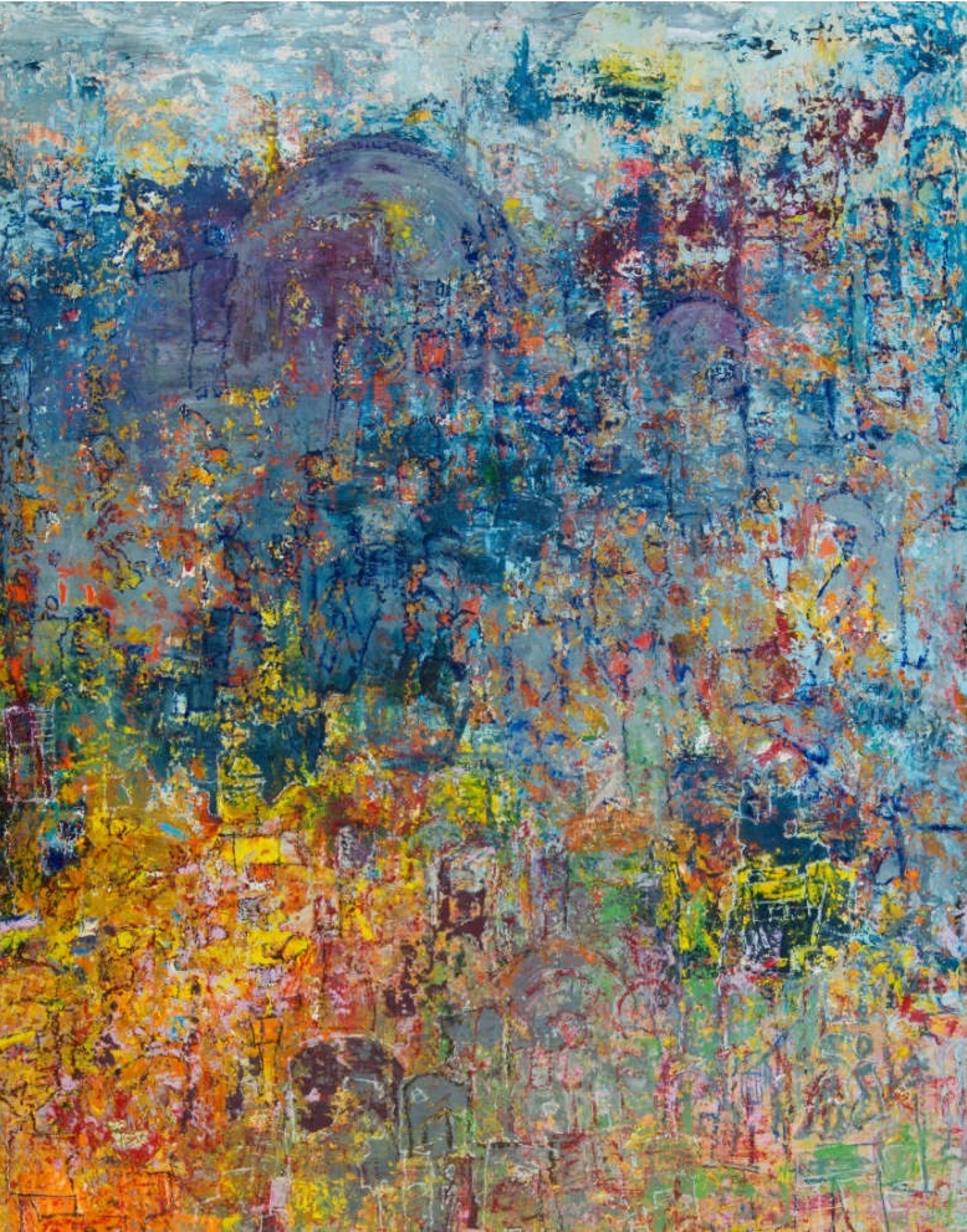 „Colors of Civilization“ Gemälde auf Leinwand und Karton 173'x204'in von Ahmed Farid 6