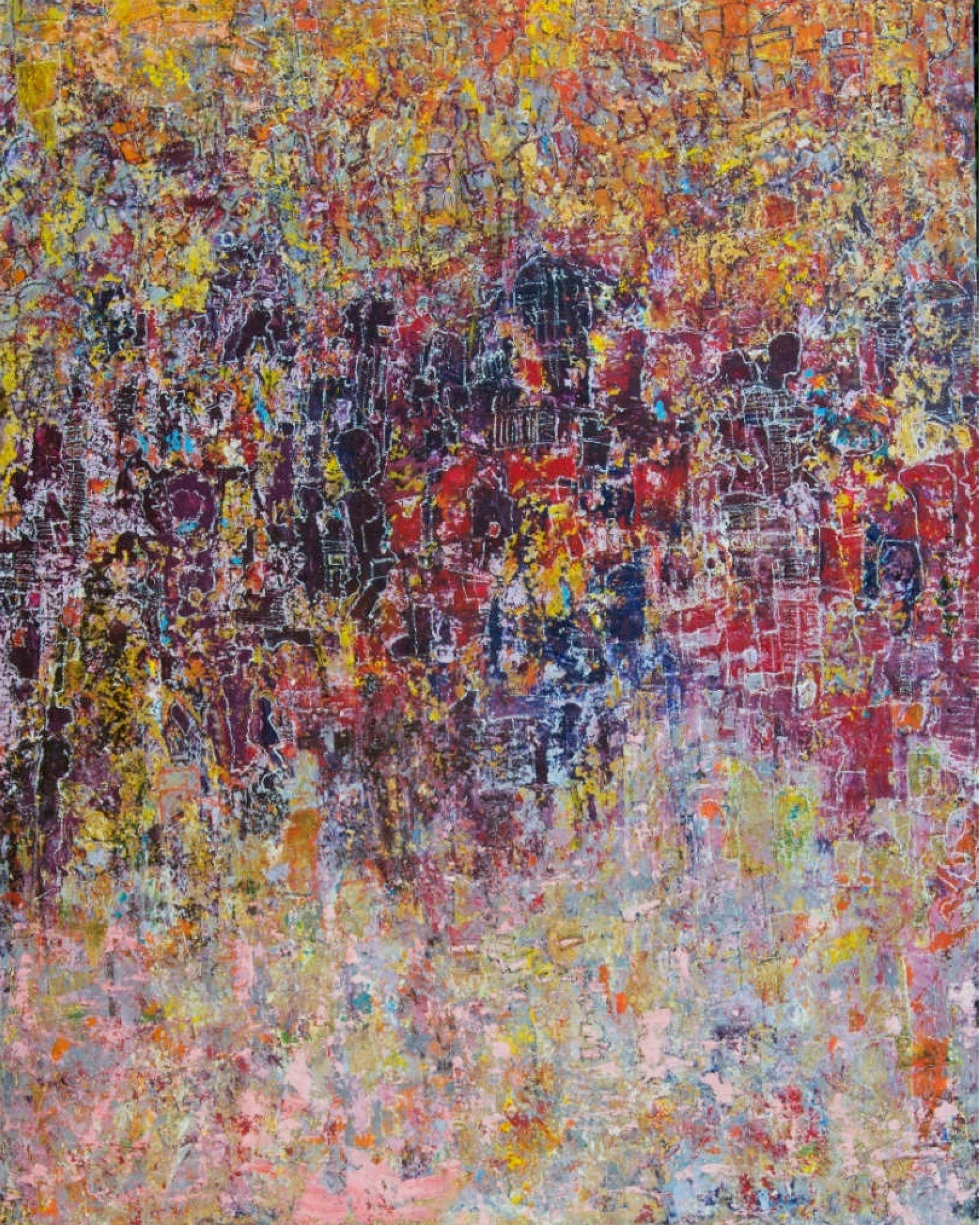 „Colors of Civilization“ Gemälde auf Leinwand und Karton 173'x204'in von Ahmed Farid 8