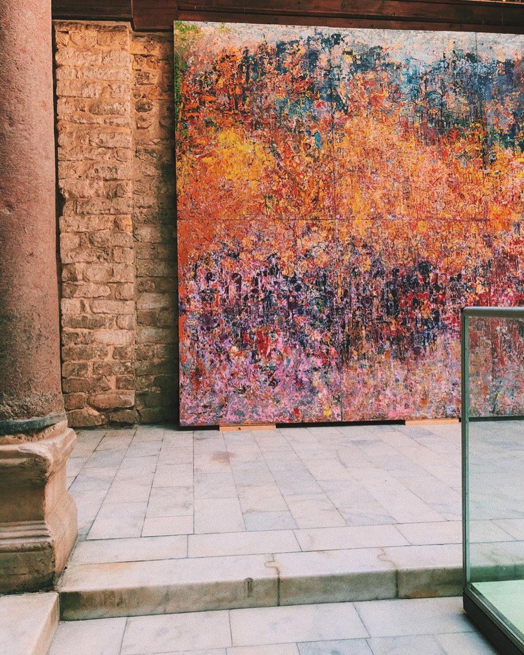 „Colors of Civilization“ Gemälde auf Leinwand und Karton 173'x204'in von Ahmed Farid 11