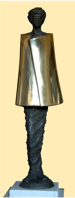 "Restriction" Bronze sculpture 46" x 12, 5" x 12, 5" in by Sarkis Tossonian