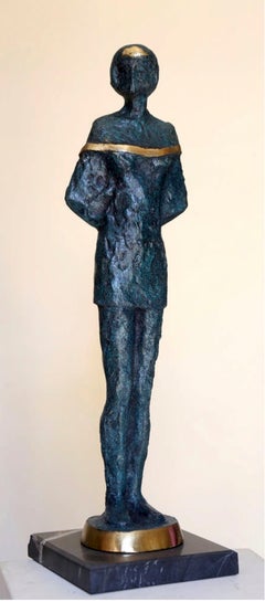 "Teenager" Bronze sculpture 17" x 5" x 2" in by Sarkis Tossonian						