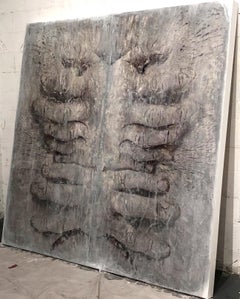 "Untitled: Hands" Mixed media / Photography 84" x 84" inch by Ben Cope