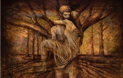 "Adam & Eve" Mixed media Painting 71" x 110" inch by Karim Abd Elmalak