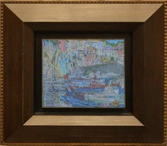 "Corichella. Procida" Framed 20" x 24" inch Painting by Nikita Makarov