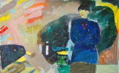 "Vida marina" Pintura al óleo figurativa 41 "x 79" pulgadas por Ashraf Zamzami