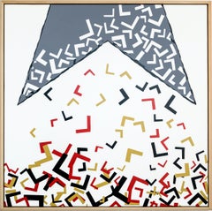 "Star Hailing L's" Peinture abstraite 48" x 48" pouces par Ty Joseph