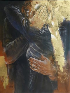 "Untitled" Pencil & Acrylic Painting 51" x 39" inch by Hend EL Falafly