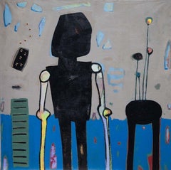 "Untitled" Painting 39" x 39" inch by Ahmed Gaafary