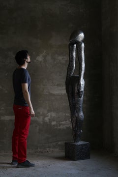 "The man without a rod №A" Aluminum sculpture Edition 1/1 by Sergii Shaulis 