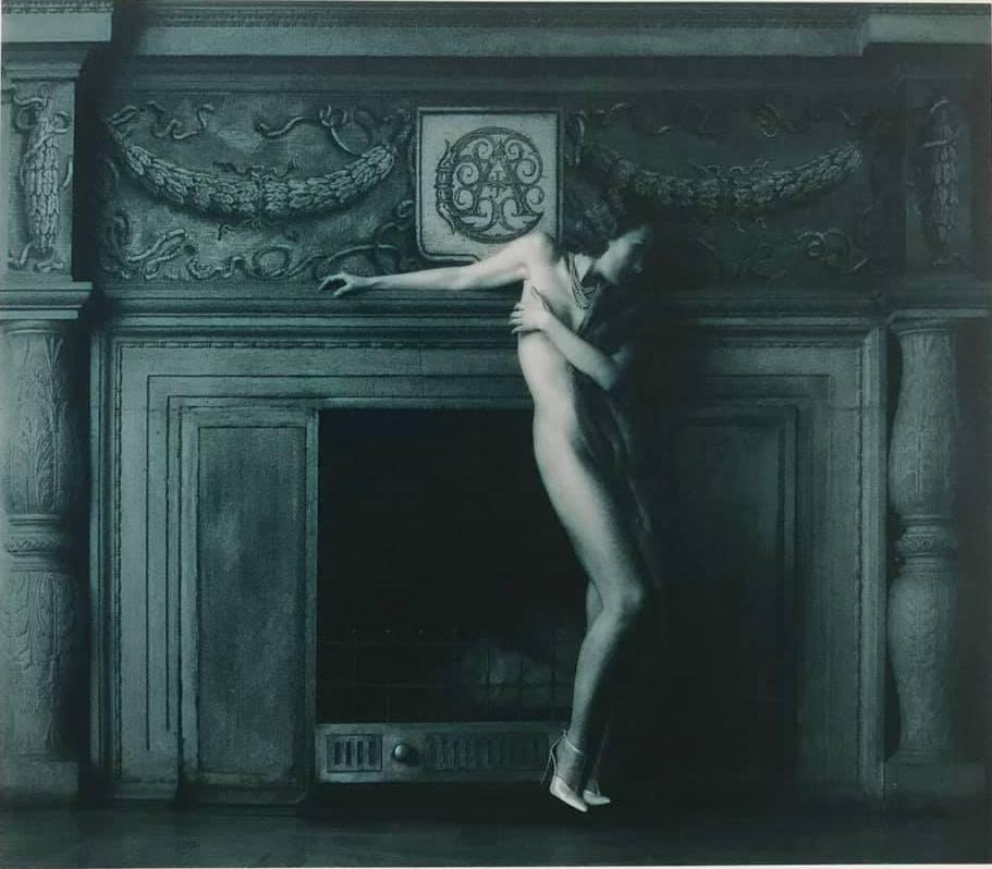 Vladimir Clavijo-Telepnev Nude Photograph - "Renate by Fireplace" Print 35"x27"in Ed of 15 by VLADIMIR CLAVIJO-TELEPNEV 