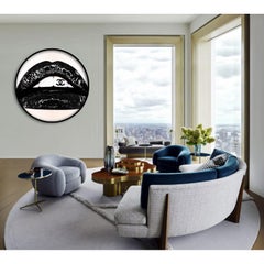 "LIPS - L682" Lenticular photo 36"D Edition of 8 by Giuliano Bekor