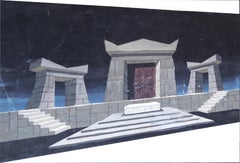 "King Lear" Watercolor on carton Painting 9" x 13" inch by Salah Abdel Kerim